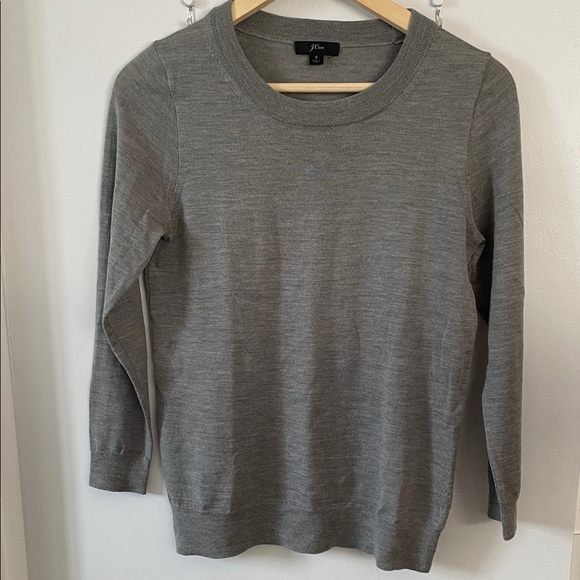 J. Crew Classic Gray Crew Neck Sweater women size small - Picture 1 of 5